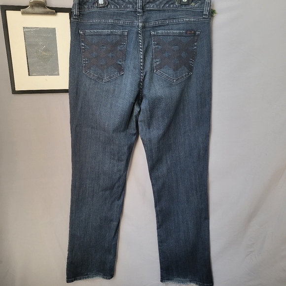 Seven7 Denim - Seven 7 Women's Straight Leg‎ Denim Jeans Dark Wash 12